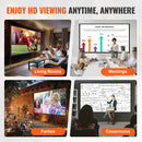 Projector Screen with Stand, 150 inch 16:9 4K 1080 HD Outdoor Movie Screen with Stand, Wrinkle-Free Projection Screen with Tripods and Carry Bag, for Home Theater Cinema Backyard Movie Night-6