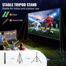 VEVOR Projector Screen with Stand, 150 inch 16:9 4K 1080 HD Outdoor Movie Screen with Stand, Wrinkle-Free Projection Screen with Tripods and Carry Bag, for Home Theater Cinema Backyard Movie Night-4