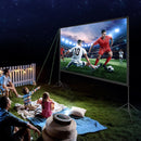 VEVOR Projector Screen with Stand, 150 inch 16:9 4K 1080 HD Outdoor Movie Screen with Stand, Wrinkle-Free Projection Screen with Tripods and Carry Bag, for Home Theater Cinema Backyard Movie Night-8