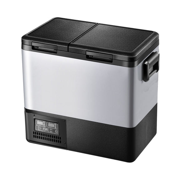 Portable Car Refrigerator Freezer Compressor 55L Dual Zone for Car Home