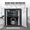 Wall Mount Network Server Cabinet, 393.7 mm Deep, Server Rack Cabinet Enclosure, 90.72 kg Max. Ground-mounted Load Capacity, with Locking Glass Door Side Panels, for IT Equipment, A/V Devices-4