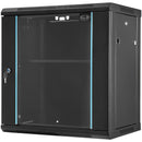 Wall Mount Network Server Cabinet, 393.7 mm Deep, Server Rack Cabinet Enclosure, 90.72 kg Max. Ground-mounted Load Capacity, with Locking Glass Door Side Panels, for IT Equipment, A/V Devices-9