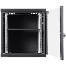 Wall Mount Network Server Cabinet, 393.7 mm Deep, Server Rack Cabinet Enclosure, 90.72 kg Max. Ground-mounted Load Capacity, with Locking Glass Door Side Panels, for IT Equipment, A/V Devices-11