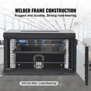 6U Wall Mount Network Server Cabinet, 15.5'' Deep, Server Rack Cabinet Enclosure, 200 lbs Max. Ground-mounted Load Capacity, with Locking Glass Door Side Panels, for IT Equipment, A/V Devices-4