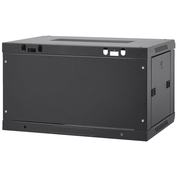 6U Wall Mount Network Server Cabinet, 15.5'' Deep, Server Rack Cabinet Enclosure, 200 lbs Max. Ground-mounted Load Capacity, with Locking Glass Door Side Panels, for IT Equipment, A/V Devices