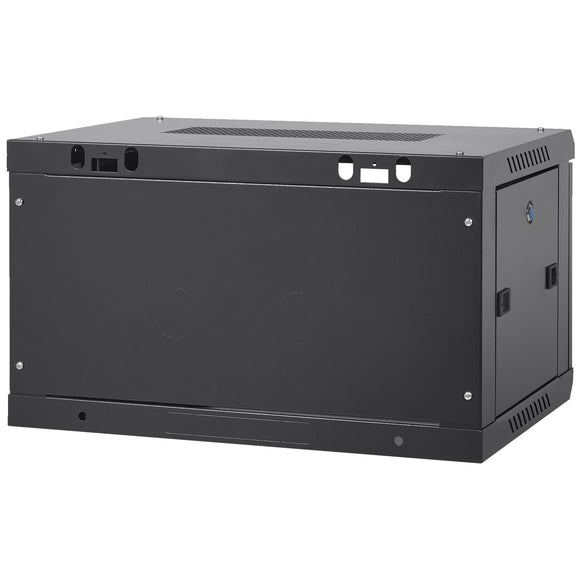 VEVOR 6U Wall Mount Network Server Cabinet, 15.5'' Deep, Server Rack Cabinet Enclosure, 200 lbs Max. Ground-mounted Load Capacity, with Locking Glass Door Side Panels, for IT Equipment, A/V Devices
