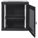 12U Wall Mount Network Server Cabinet, 15.5'' Deep, Server Rack Cabinet Enclosure, 200 lbs Max. Ground-mounted Load Capacity, with Locking Door Side Panels, for IT Equipment, A/V Devices-11