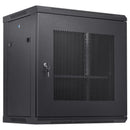 12U Wall Mount Network Server Cabinet, 15.5'' Deep, Server Rack Cabinet Enclosure, 200 lbs Max. Ground-mounted Load Capacity, with Locking Door Side Panels, for IT Equipment, A/V Devices-12