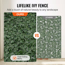 VEVOR Ivy Privacy Fence, 59 x 98 in Artificial Green Wall Screen, Greenery Ivy Fence with Mesh Cloth Backing and Strengthened Joint, Faux Hedges Vine Leaf Decoration for Outdoor Garden, Yard, Balcony-4