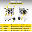 Air Compressor 6.6 Gallon, Portable Air Compressor 1 HP, Oil Free Air Compressor Steel Tank 750W, Pancake Air Compressor 115 PSI, Ultra Quiet Compressor for Home Repair, Tire Inflation-4