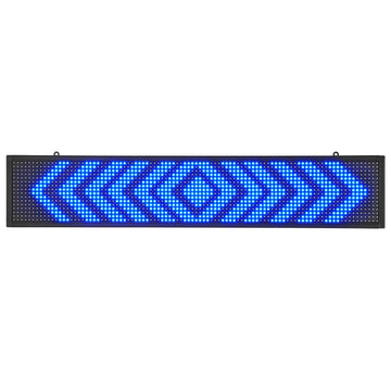 Programmable LED Sign, P10 Full Color LED Scrolling Panel, DIY Custom Text Animation Pattern Display Board, WIFI USB Control Message Shop Sign for Store Business Party Bar Advertising, 99x19cm