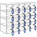 Acrylic Cell Phone Locker Box Storage Cabinet Pocket w/Keys 20 Slots Clear-1