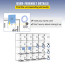 Acrylic Cell Phone Locker Box Storage Cabinet Pocket w/Keys 20 Slots Clear-6
