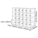 Acrylic Cell Phone Locker Box Storage Cabinet Pocket w/Keys 20 Slots Clear-8