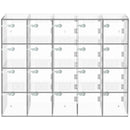 Acrylic Cell Phone Locker Box Storage Cabinet Pocket w/Keys 20 Slots Clear-12
