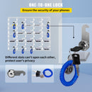 VEVOR Acrylic Cell Phone Locker Box Storage Cabinet Pocket w/Keys 20 Slots Clear-3