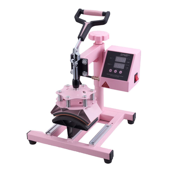 Heat Press Machine 12x15 in 5 in 1 with 30oz Tumbler Press T-Shirts Pink