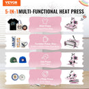 VEVOR Heat Press Machine 12x15 in 5 in 1 with 30oz Tumbler Press T-Shirts Pink-2