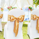 VEVOR Stretch Spandex Chair Sashes Bows, Chair Slipcover and Stretch Chair Sash, Elastic Chair Bands, Fitting Wedding, Holiday, Banquet, Party, Celebration Chair Decoration (50 PCS Gold)-8