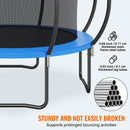 10FT Trampoline, 330 lbs Trampoline with Enclosure Net, Ladder, and Curved Pole, Heavy Duty Trampoline with Jumping Mat and Spring Cover Padding, Outdoor Recreational Trampolines for Kids Adults-4