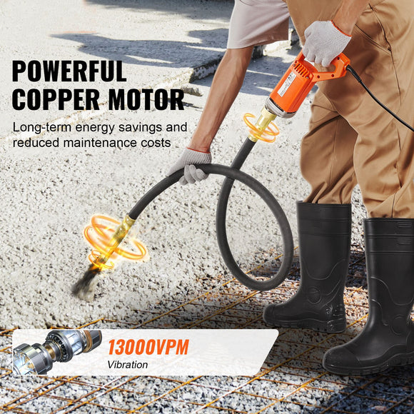 Handheld Electric Concrete Vibrator 960W 2M Shaft Air Bubble Remover