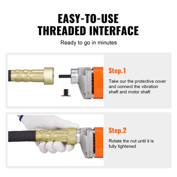 Handheld Electric Concrete Vibrator 960W 2M Shaft Air Bubble Remover