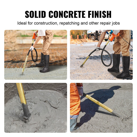 Handheld Electric Concrete Vibrator 960W 2M Shaft Air Bubble Remover