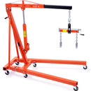 Hydraulic Engine Hoist with Lever, 2000KG Heavy-duty Cherry Picker Shop Crane, Foldable Engine Crane and Engine Hoist leveler for Auto Repair, Motors, Weights Lifting, Loading-1