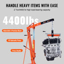 Hydraulic Engine Hoist with Lever, 2000KG Heavy-duty Cherry Picker Shop Crane, Foldable Engine Crane and Engine Hoist leveler for Auto Repair, Motors, Weights Lifting, Loading-3