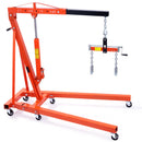 Hydraulic Engine Hoist with Lever, 2000KG Heavy-duty Cherry Picker Shop Crane, Foldable Engine Crane and Engine Hoist leveler for Auto Repair, Motors, Weights Lifting, Loading-12