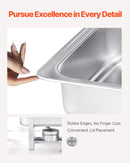 VEVOR 8 Qt 6 Pack Rectangle Chafing Dish Buffet Set Fullsize Pan Stainless Steel-3