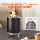 VEVOR Tabletop Fire Pit 6 inch Stainless Steel Fireplace Indoor Outdoor Black-5