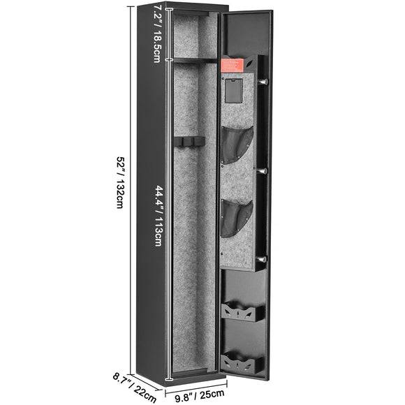 Gun Safe Rifle Safe with Digital Keypad & Lock for 3 Rifles and 4 Pistols