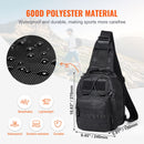 Tactical Sling Bag 10L Military Rover Shoulder Sling Backpack Black-3