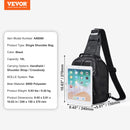 VEVOR Tactical Sling Bag 10L Military Rover Shoulder Sling Backpack Black-6