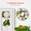Artificial Decorative Wreath 60.96 cm White Pink Yellow Peonies Hydrangeas-2