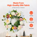 Artificial Decorative Wreath 60.96 cm White Pink Yellow Peonies Hydrangeas-3