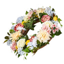 VEVOR Artificial Decorative Wreath 60.96 cm White Pink Yellow Peonies Hydrangeas-10