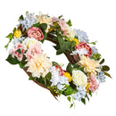 VEVOR Artificial Decorative Wreath 60.96 cm White Pink Yellow Peonies Hydrangeas-11