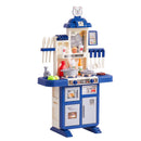 VEVOR Kitchen Playset Kids Pretend Cooking Play Toy 48 Piece Accessories Blue-1