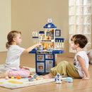 VEVOR Kitchen Playset Kids Pretend Cooking Play Toy 48 Piece Accessories Blue-8