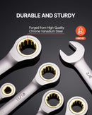 VEVOR Combination Wrench Set 24 PCS SAE 1/4" - 7/8" Metric 8-19mm Organizer Rack-4