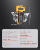 Combination Wrench Set 8-Piece Metric 8 mm to 19 mm with Organizer Rack-7