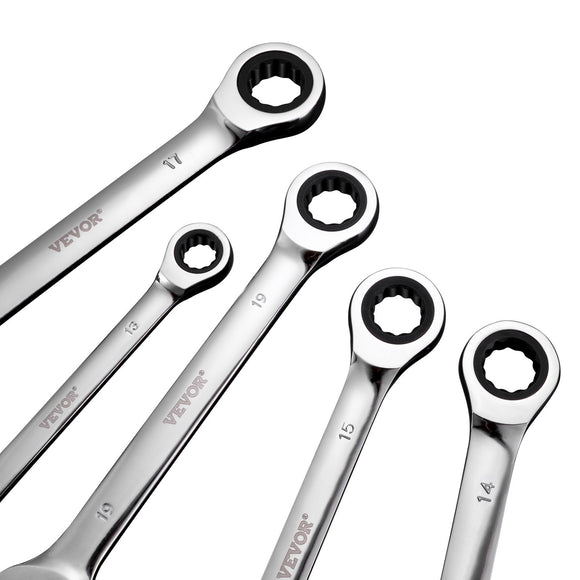 Combination Wrench Set 8-Piece Metric 8 mm to 19 mm with Organizer Rack