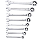 Combination Wrench Set 8-Piece Metric 8 mm to 19 mm with Organizer Rack-12