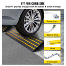 Curb Ramp, 2 Pack, 6.5 cm Rise, Rubber Driveway Ramps, Heavy Duty 15 tons Weight Capacity Threshold Ramp, Curbside Bridge Ramps for Loading Dock Garage Sidewalk, Expandable Full Ramp Set-3