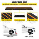 Curb Ramp, 2 Pack, 6.5 cm Rise, Rubber Driveway Ramps, Heavy Duty 15 tons Weight Capacity Threshold Ramp, Curbside Bridge Ramps for Loading Dock Garage Sidewalk, Expandable Full Ramp Set-5