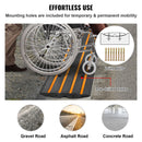 Curb Ramp, 2 Pack, 6.5 cm Rise, Rubber Driveway Ramps, Heavy Duty 15 tons Weight Capacity Threshold Ramp, Curbside Bridge Ramps for Loading Dock Garage Sidewalk, Expandable Full Ramp Set-6