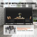 Retractable Side Awning, 160X300cm Aluminum Outdoor Privacy Screen, 280g Polyester Water-proof Retractable Patio Screen, UV 30+ Room Divider Wind Screen for Patio, Backyard, Balcony, Black-4