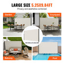 Retractable Side Awning,160X300cm Aluminum Outdoor Privacy Screen, 280g Polyester Water-proof Retractable Patio Screen, UV 30+ Room Divider Wind Screen for Patio, Backyard, Balcony, Beige-6